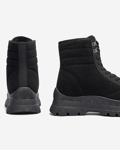 Sieviešu siltinātie trapper zābaki melnā krāsā Wosser- Footwear