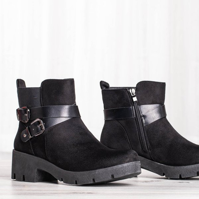 Black flat ankle boots Debra - Footwear