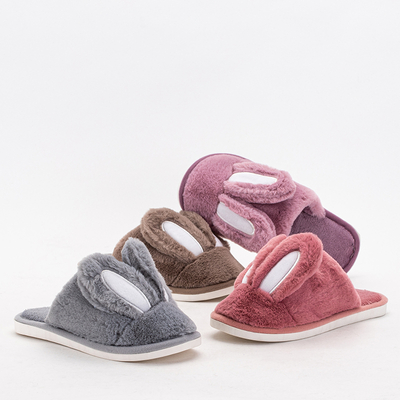 Brown women's slippers Crolisia - Footwear