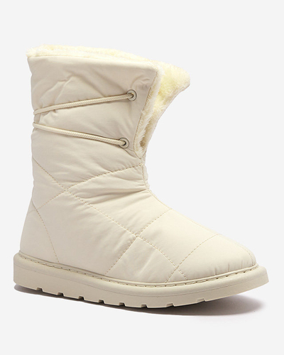 Bēšas krāsas sieviešu apavi a'la sniega zābaki Amirfu- Footwear
