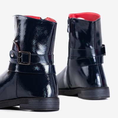 Children's navy blue boots Miusu - Footwear