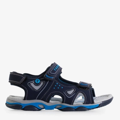 OUTLET Children's navy blue Qursi velcro sandals - Footwear