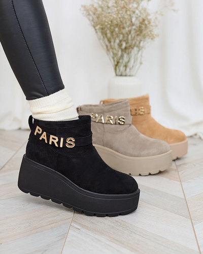 Royalfashion Black women's boots a'la snow boots with ornament Parisela