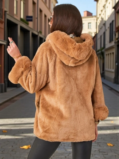 Royalfashion Women's faux fur jacket