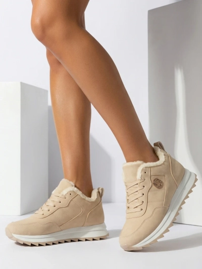 Royalfashion Beige Women's Insulated Sports Shoes Lahho