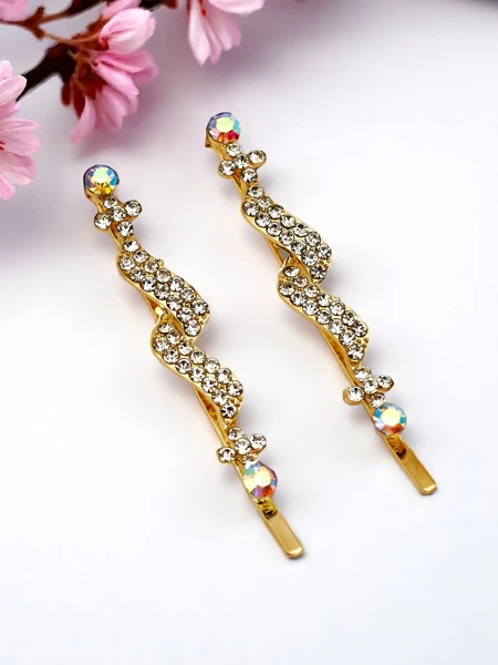 Royalfashion Hairpins with rhinestones Crystal Glow