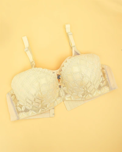 Royalfashion Women's padded bra with lace