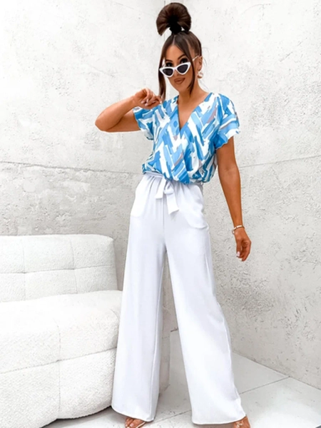 Royalfashion Long women's jumpsuit with print