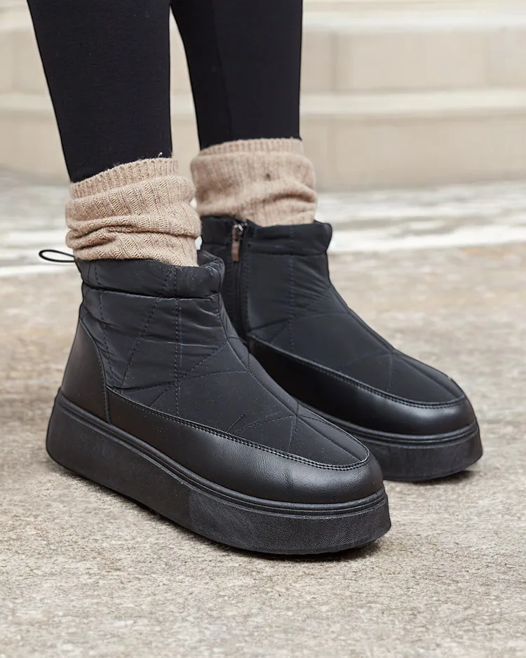 Royalfashion Sieviešu sniega zābaki melnā krāsā Fopinia