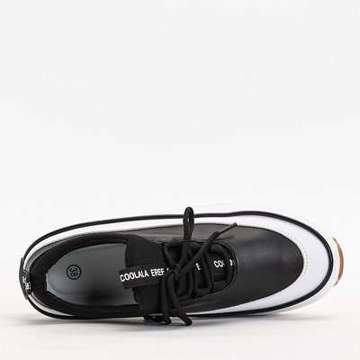 Черные женские кроссовки на платформе Olita