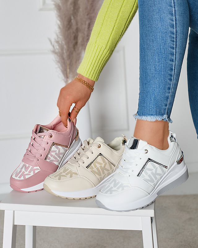 Pink Women's Sneakers with Hidden Anchor Qasvy- Footwear