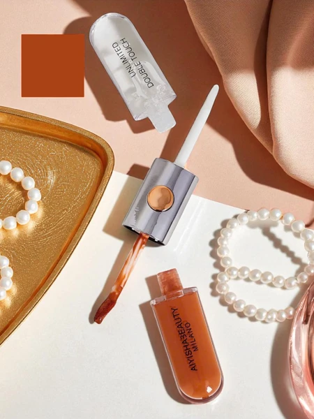 Lipstick and clear lip gloss 2-in-1 Coral Crush