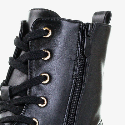 Черные женские рабочие экокожи Minna - Обувь