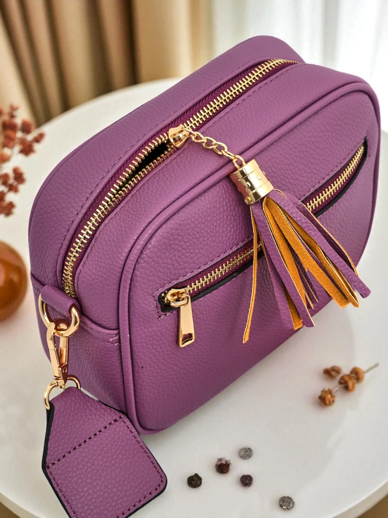 Royalfashion Geantă mică de damă din piele ecologică cu curea colorată Kovi Lace