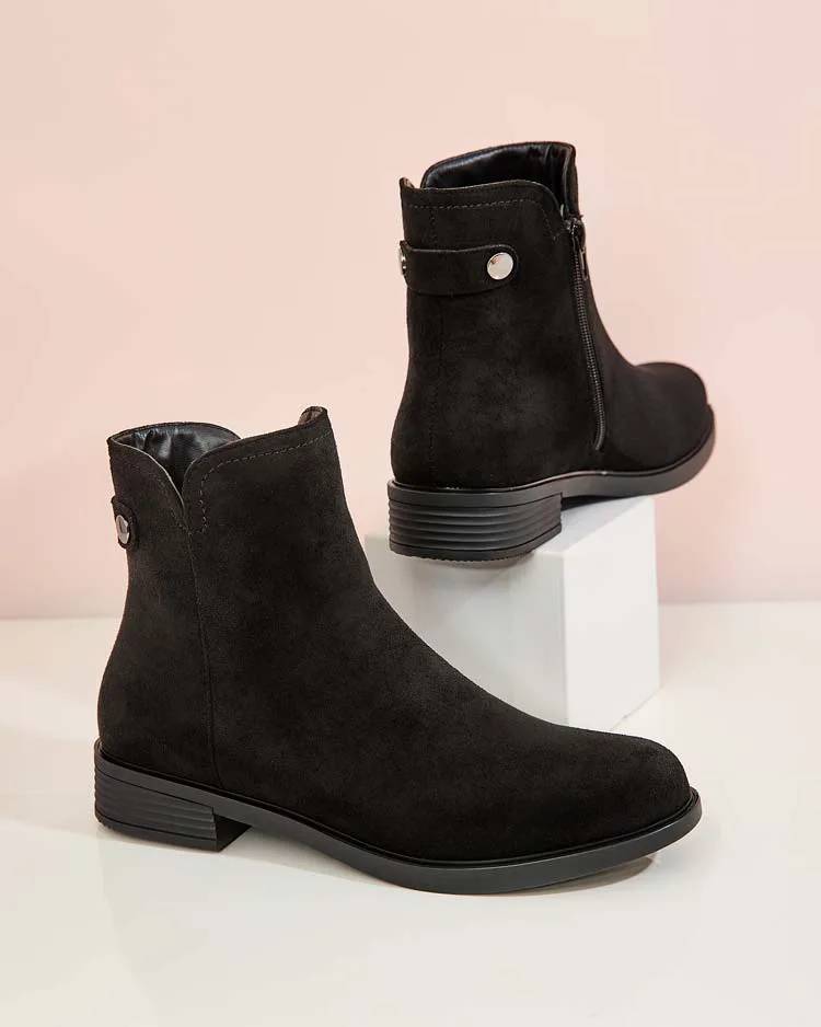 Royalfashion Sieviešu eko zamšādas zābaki Dovilla