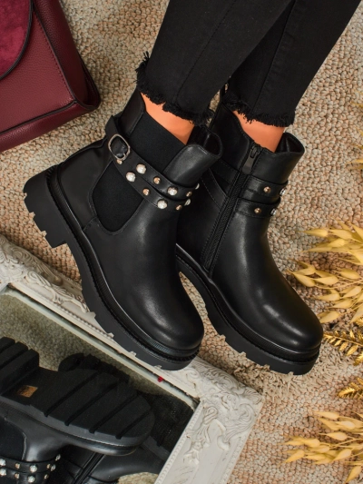 Women's High Eco-Leather Ankle Boots Pearl Mist