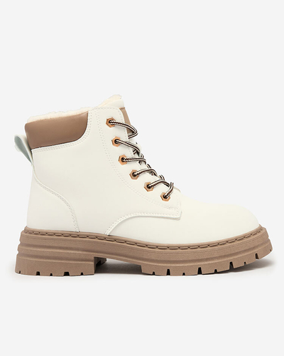 Royalfashion White women's insulated trapper boots Radoras