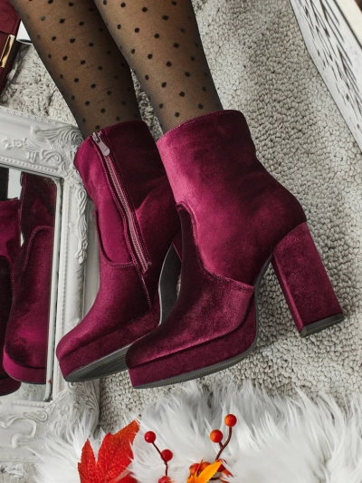 Botas femininas de coluna tipo veludo Miss