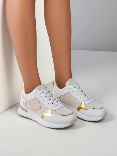 Royalfashion Women's sporty sneakers with glitter Berilane