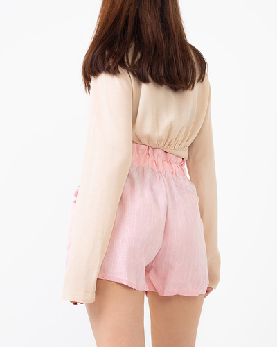 Pink ladies 'striped shorts - Clothing