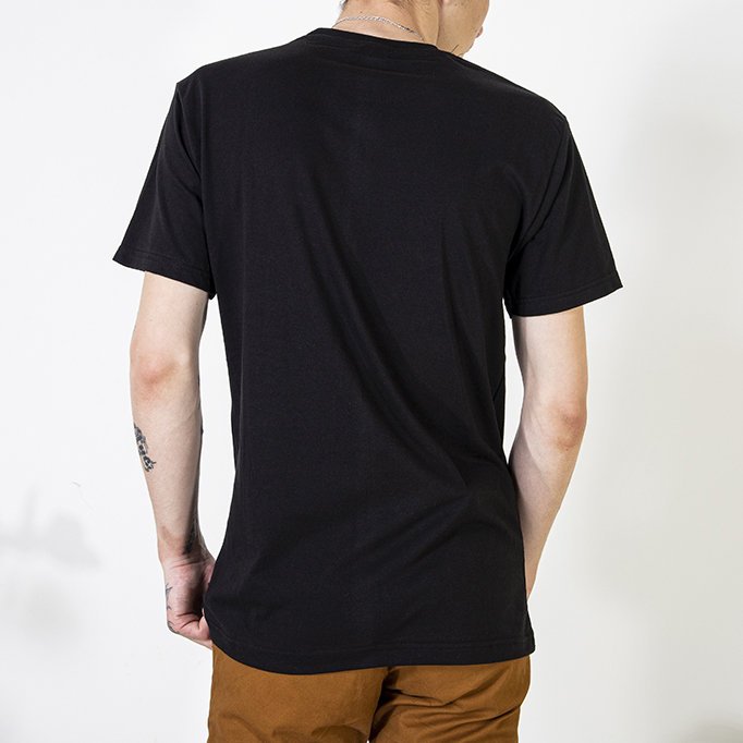 Black cotton t-shirt for men with the inscription - Clothing
