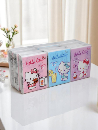 Mini higiēnas salvetes 8GAB x 9GAB. Hello Kitty