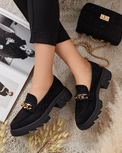 Royalfashion Eko zamšādas mokasīni ar Zaffix rotājumu