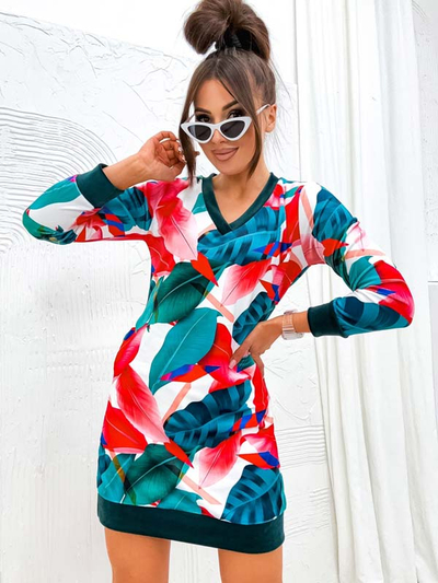 Royalfashion Women's mini dress with original pattern