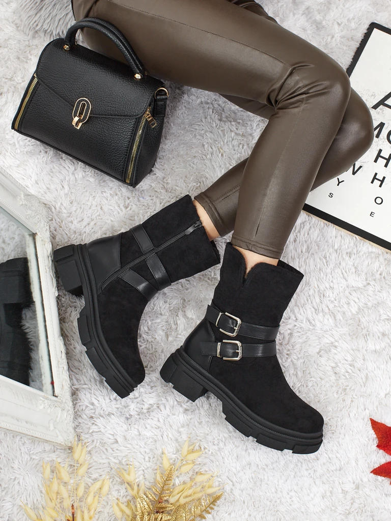 Wyższe botki kobiete eko zamszowe Callire