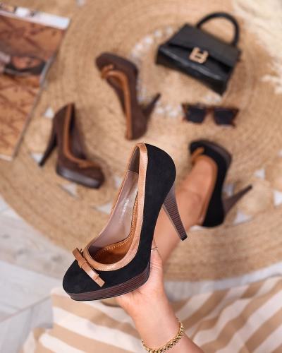 Melni sieviešu augstpapēžu sūkļi Zistin- Footwear