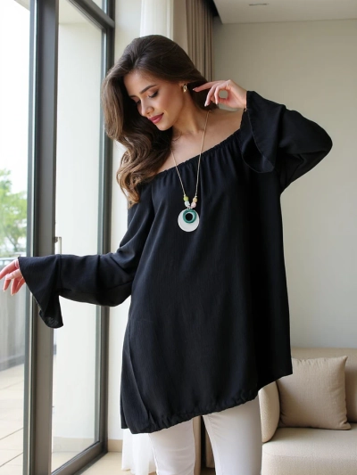 Royalfashion Sieviešu blūze a'la Spāņu ar volāniem