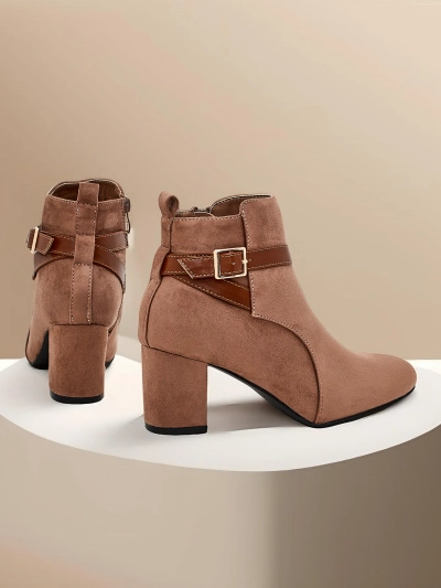 Royalfashion Women's chunky heel ankle boots Eloron