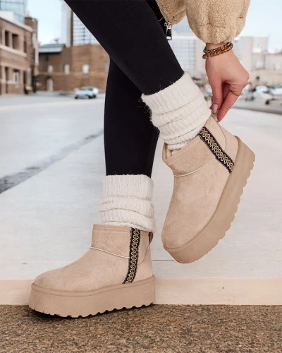 Royalfashion īsie sniega zābaki sievietēm Haluzi