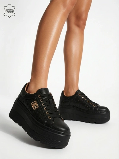 Atelle Women's Openwork Sports Sneakers Made of Natural Leather