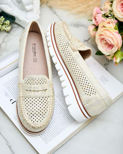 Royalfashion Sieviešu ažūra mokasīni Leteller