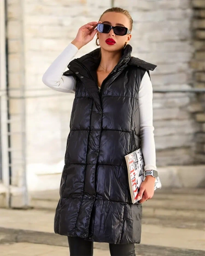 Royalfashion Long women's vest with stitching