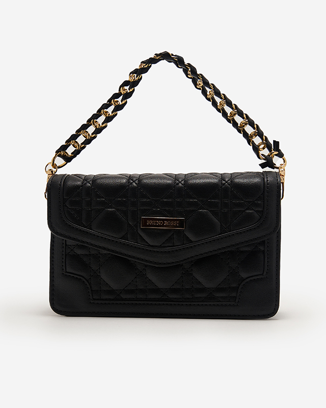 Black small women's quilted handbag - Accessories