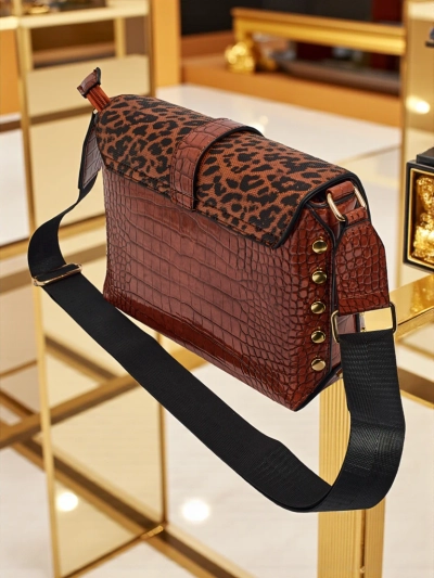Patent Small Women's Faux Leather Handbag Panthere Mist