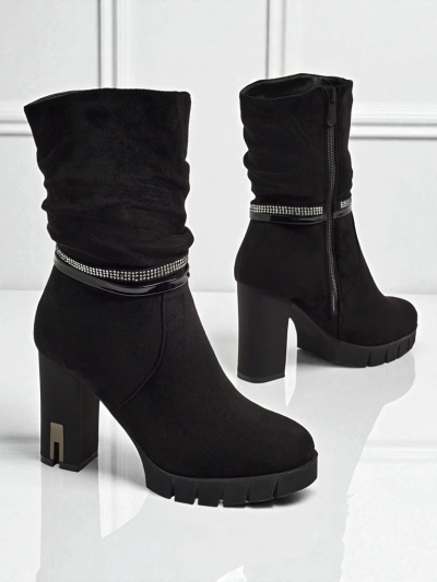BrambleDusk Women's Eco Suede Block Heel Ankle Boots