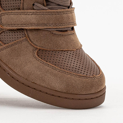 Brown girls 'sneakers on an indoor wedge Janomi - Footwear