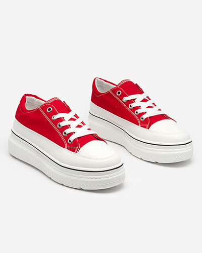 OUTLET Red women's sneakers on the platform Veritar - Footwear