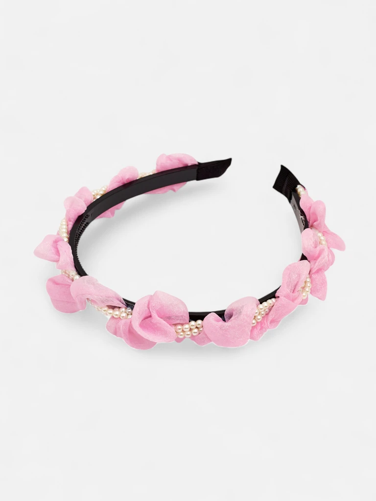 Royalfashion Headband with Ruching and Pearls