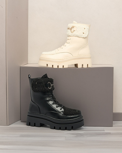 Royalfashion Women's boots with sheepskin Faeltone