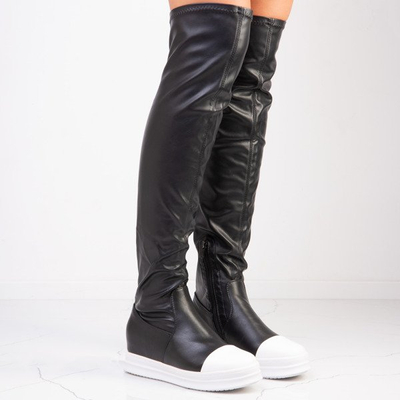 Black and white disco platform boots - Footwear