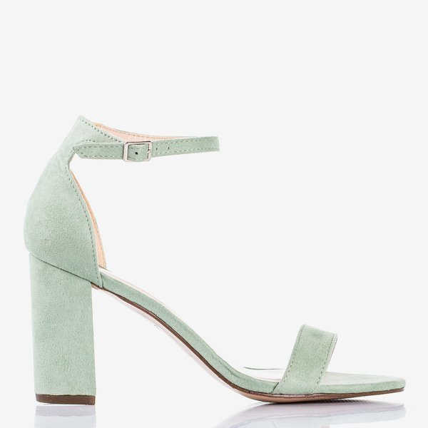 Зеленые женские босоножки на каблуке Sweet Honey