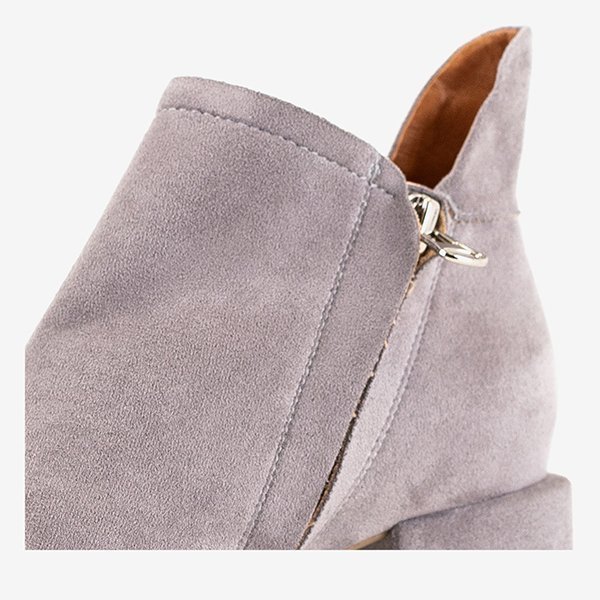 Gray women's ankle boots Jeneuer - Footwear