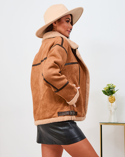 Royalfashion Camel women's biker jacket