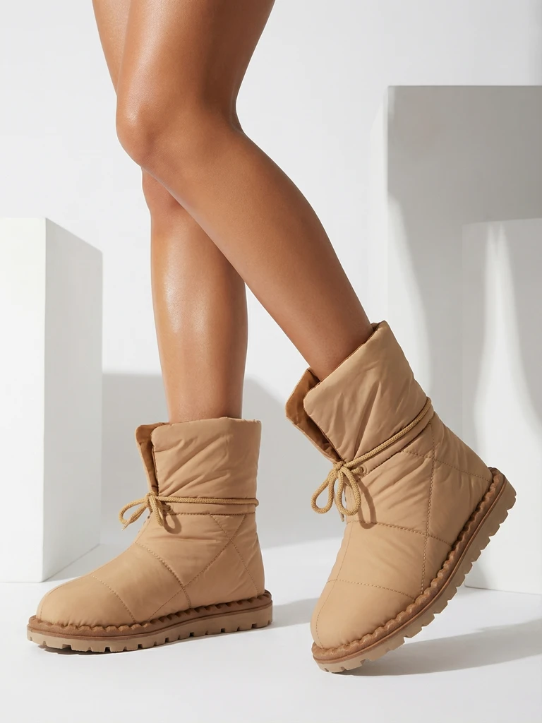 Royalfashion Sieviešu sniega zābaki brūnā krāsā Nevonsis