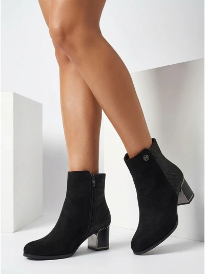 Women's Arshin eco-suede ankle boots with block heel