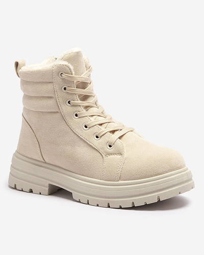 Women's insulated trapper boots in beige Tivica - Footwear